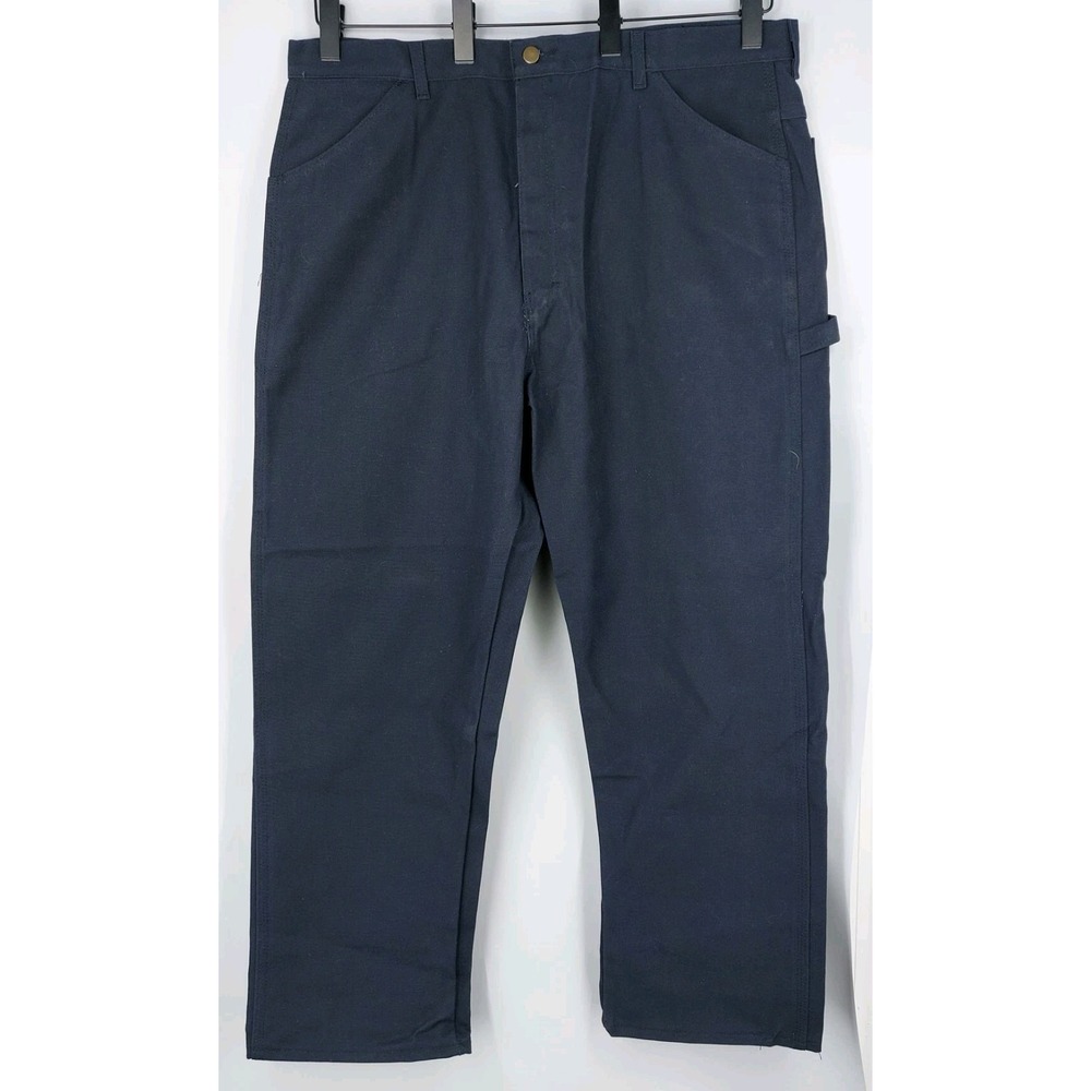 BULWARK FR Jeans Pants Men's Size 42x30 37U Black Straight Leg Carpenter Workmen